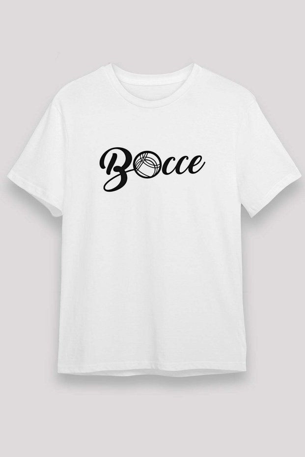 Bocce Printed Unisex White T-Shirt - Tshirt