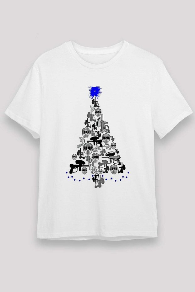 Paintball Printed Unisex White T-Shirt - Tshirt
