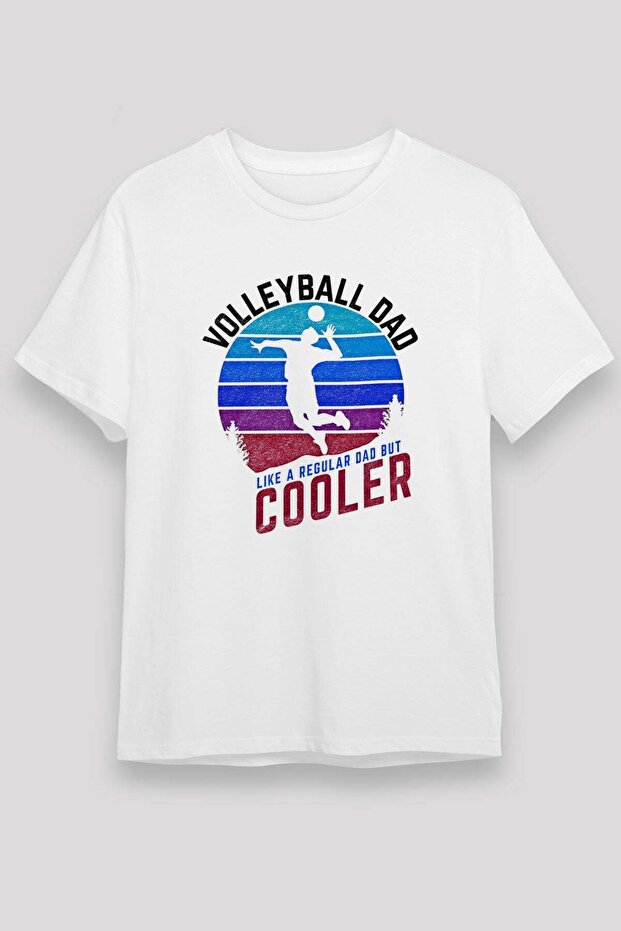 Volleyball Printed Unisex White T-Shirt - Tshirt