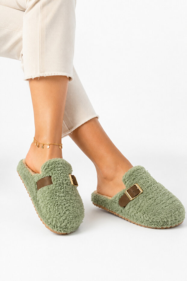 Women's Plush House Slippers with Buckle, Soft Winter Dowry Bundle Slippers