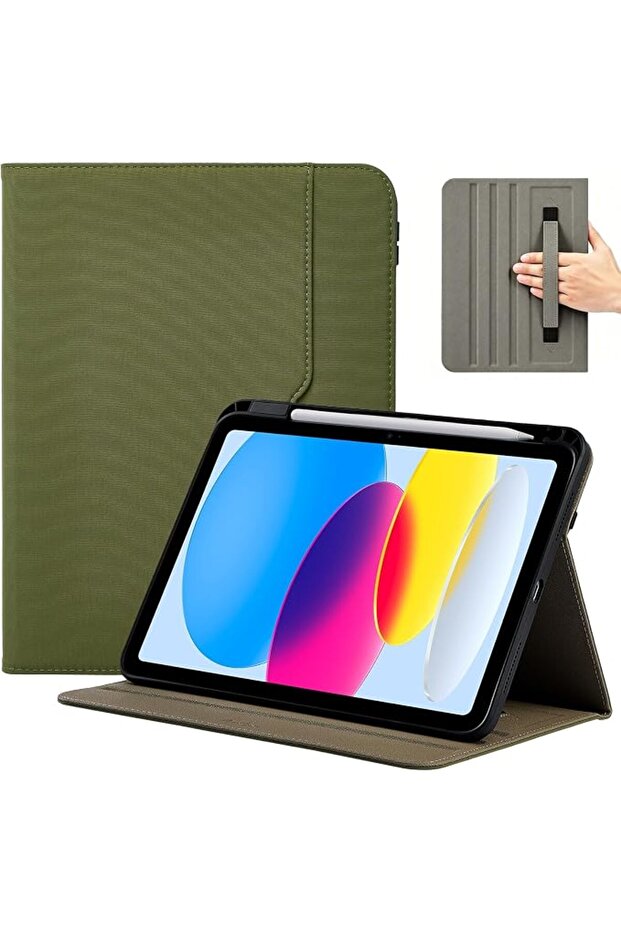 حافظة ProCase Folio لجهاز iPad A16 الجيل الحادي عشر مقاس 11 بوصة/10.9 بوصة، باللون الأخضر
