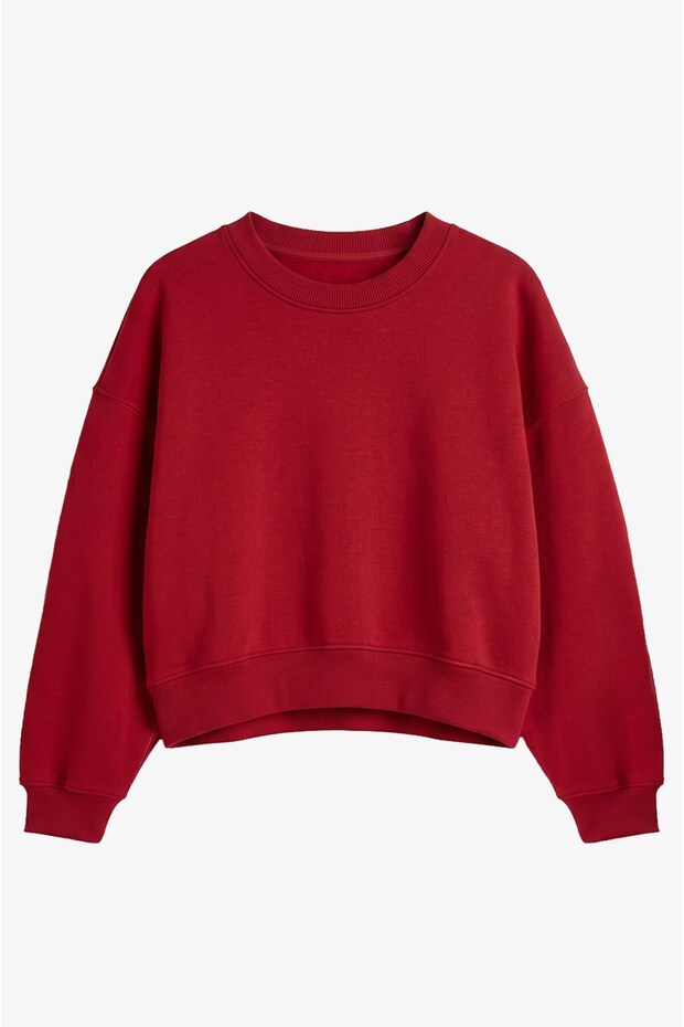 Red Lana Basic Sweatshirt