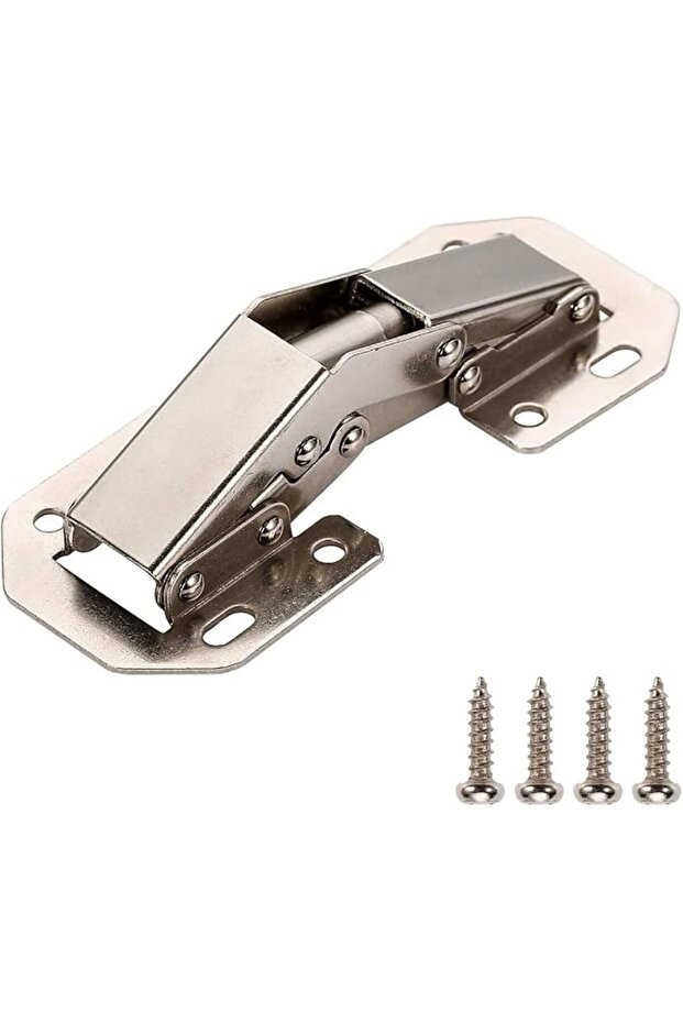 4 Pcs Easy Installation Hinges, 90 Degree Full/Partial/Overlay/Inset Cabinet Hinge for Drawer Wi
