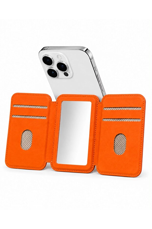 Fixo Stand Orange Magnetic Adhesive Card Holder