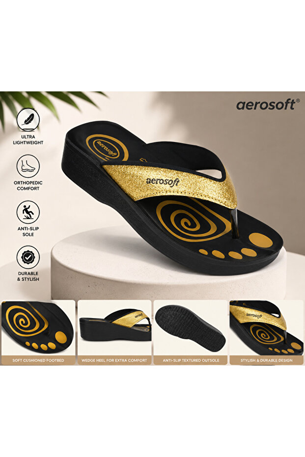 Womens Gliteratti Orthotic Soft Open-Toe Comfortable flip-Flop Sandals