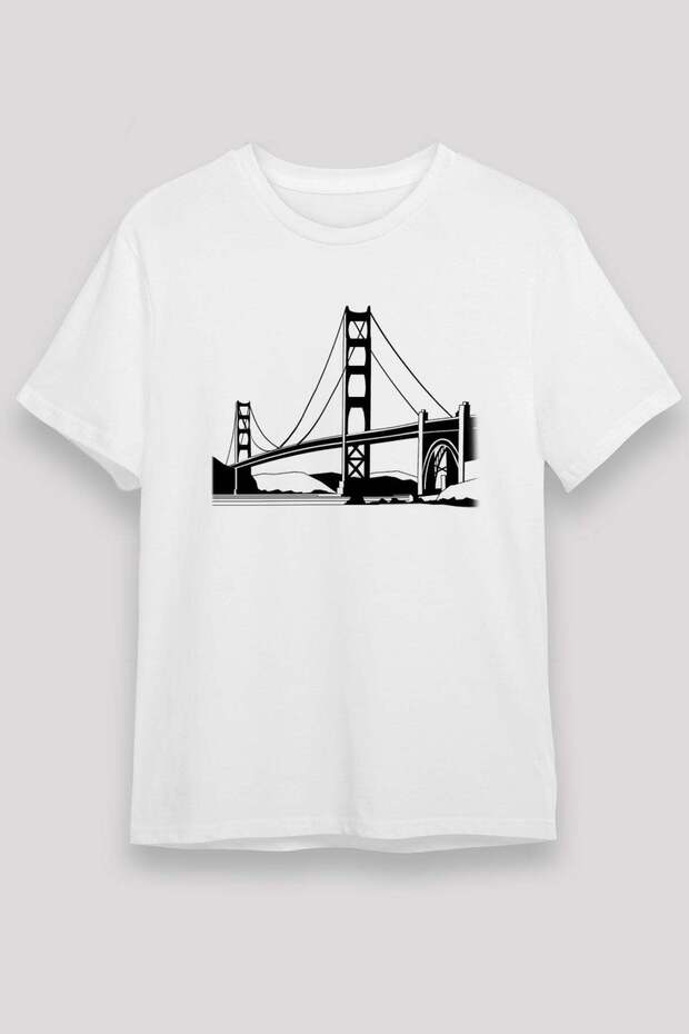 Golden Gate Bridge White Unisex T-Shirt T-Shirt