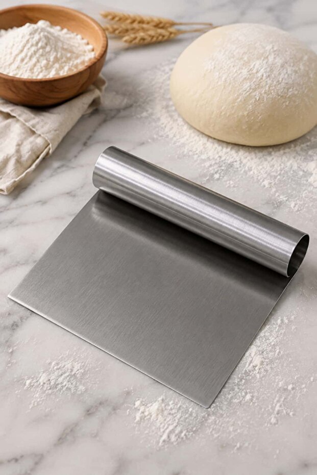 Stainless Steel Metal Dough Scraper 17.5 cm