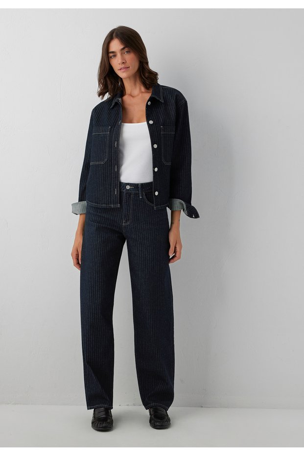 Leila Dark Denim Jean Trousers 1010600-A3668