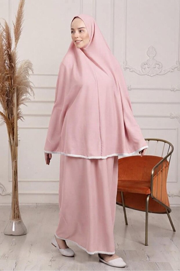 Prayer Gown Two Pieces Sleeveless - Solid Color 100% Cotton - Skirt: 105 cm / Top: 90 cm