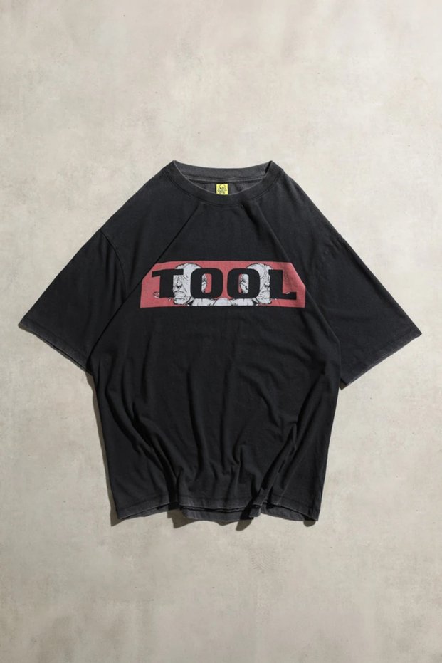 Tool Medicine Twins Oversize Tersten Acid Washed Unisex Black Short Sleeve Tshirt