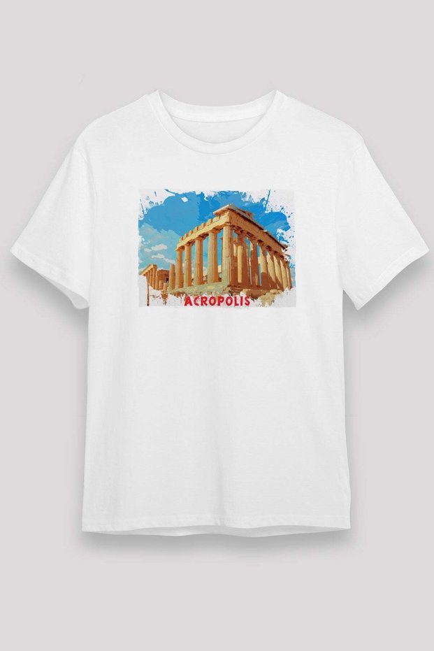 Acropolis White Unisex T-Shirt T-Shirt
