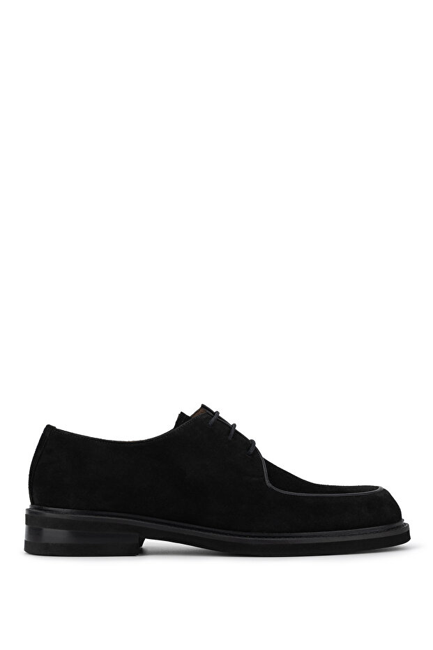 Men's Genuine Leather Black Suede Classic Shoes