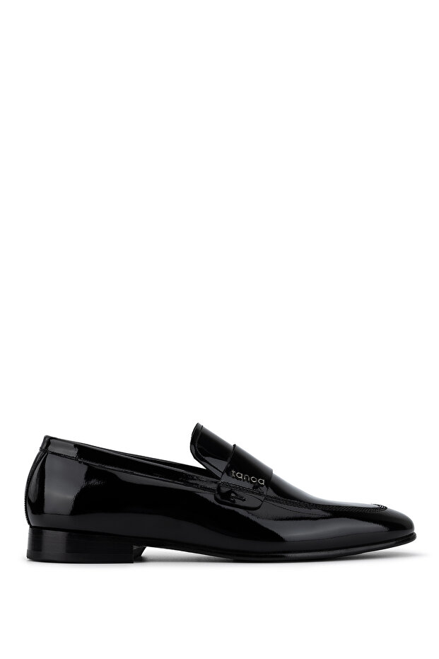 Men's Genuine Leather Black Patent Leather Classic Shoes