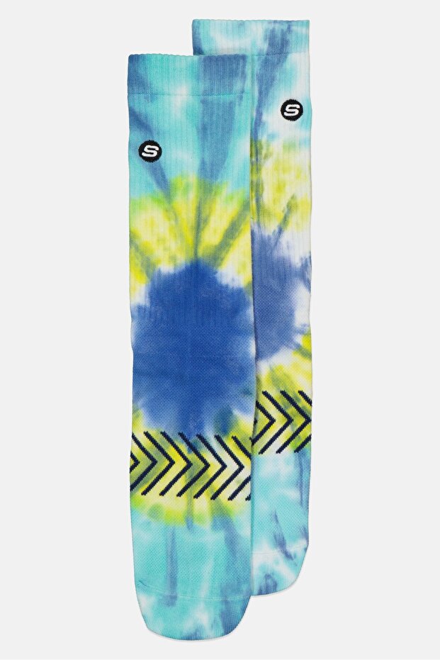 Men 1 Pair Embroidered Logo Crew Socks, Multicolor