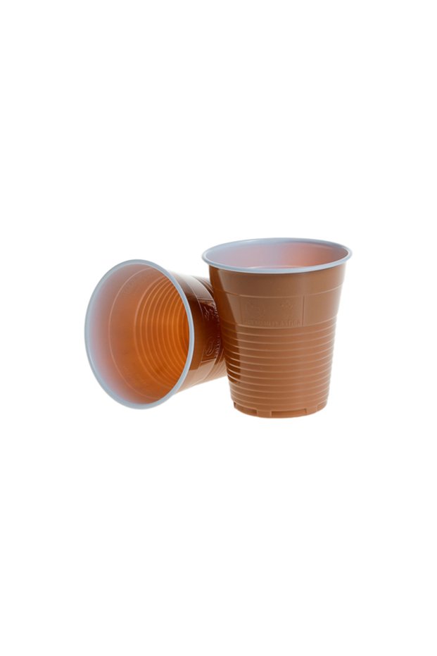 Pahare plastic PP bicolore, 160ml, 100 buc/set