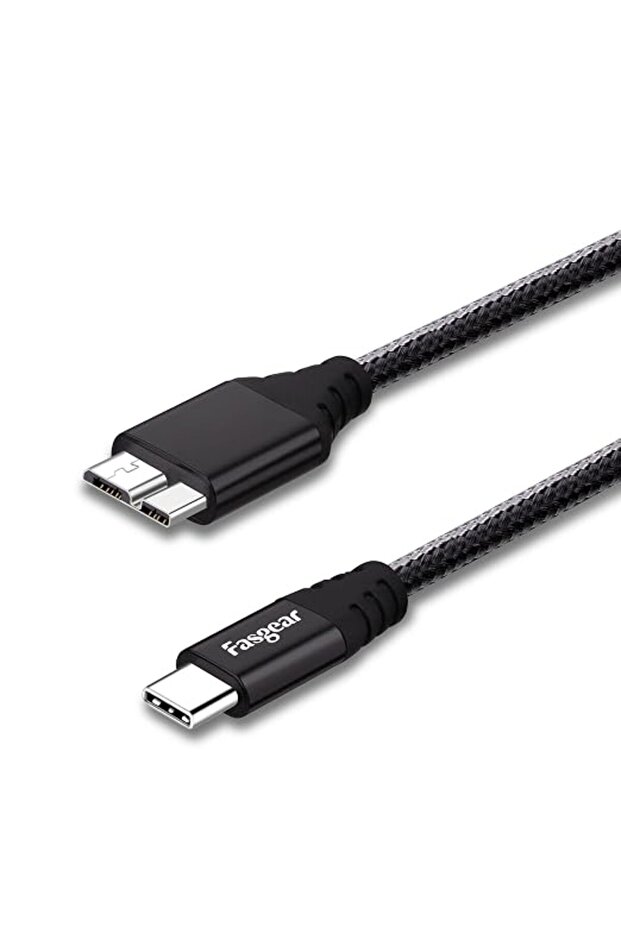 كابل من النوع C إلى Micro B 3.0 (طول 1 قدم، أسود)