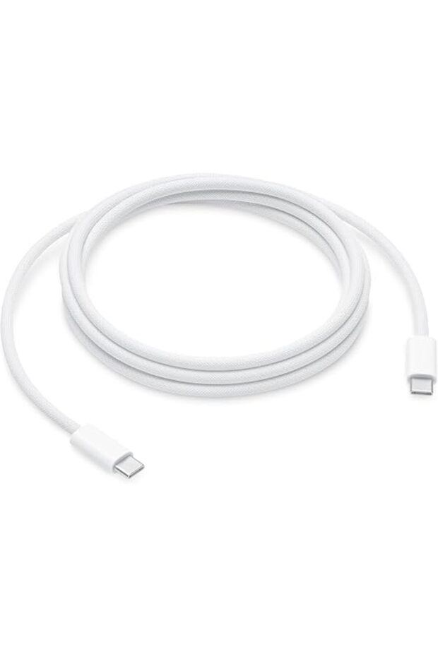 كابل شحن USB-C مجدول لأجهزة آبل (2 متر)، شحن سريع 240 واط لسلسلة آيفون 16/15، آيباد برو