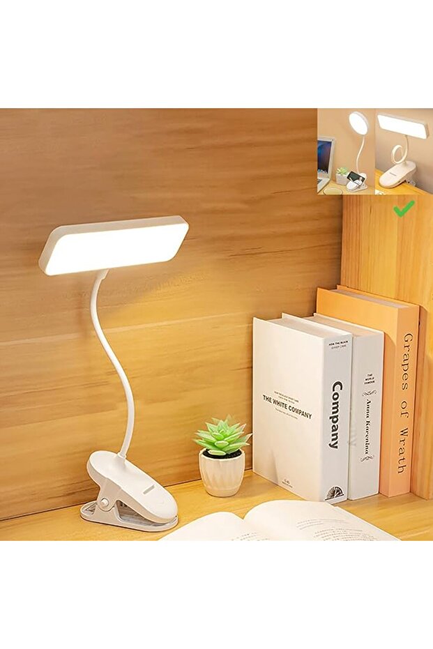 مصباح مكتب LED، إضاءة للقراءة بثلاثة مستويات سطوع، قابل لإعادة الشحن، تحكم باللمس، خاصية التعتيم، مصباح يراعي صحة العين