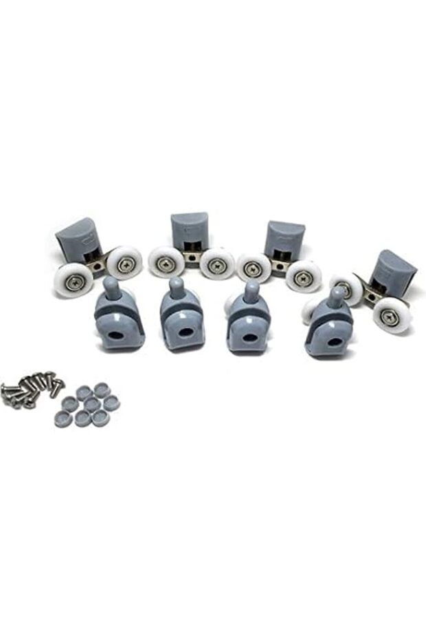 8PCS x Shower Door Rollers(4xTop + 4xBottom),Roller diameter 19/22/23/25/27mm, For the Bathroom Pan