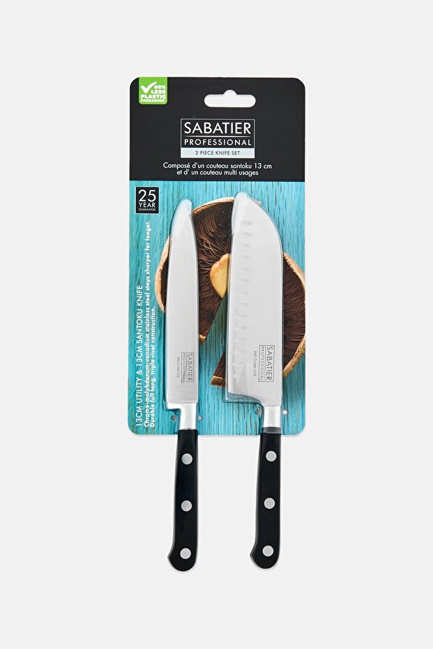 2 Pieces Stainless Steel Knife, Silver