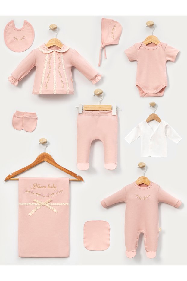 Handcrafted Embroidered Girls' 10-Piece Hospital Discharge Set