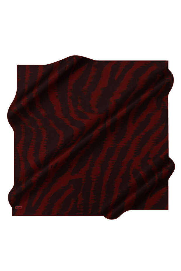 Burgundy 90X90 Silk Crepe Satin Scarf