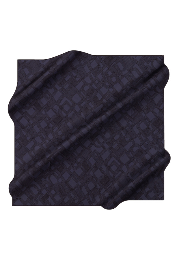 Navy Blue 90X90 Silk Twill Scarf