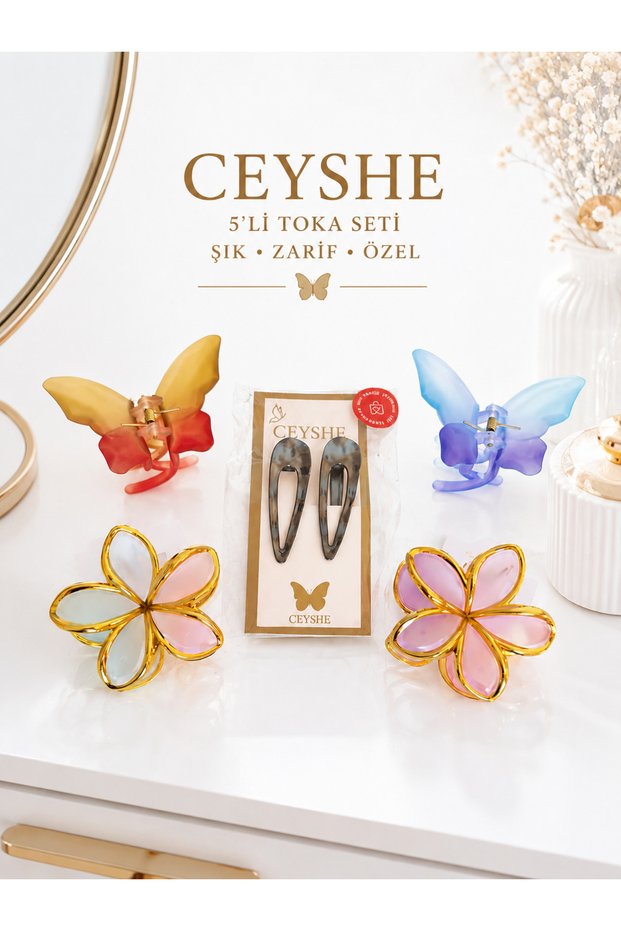 Pinterest Set of 5 Mixed Color Buckles | Lotus Butterfly Clasp Buckle Pen Buckle Gift Set School Buckle Teen Buckle