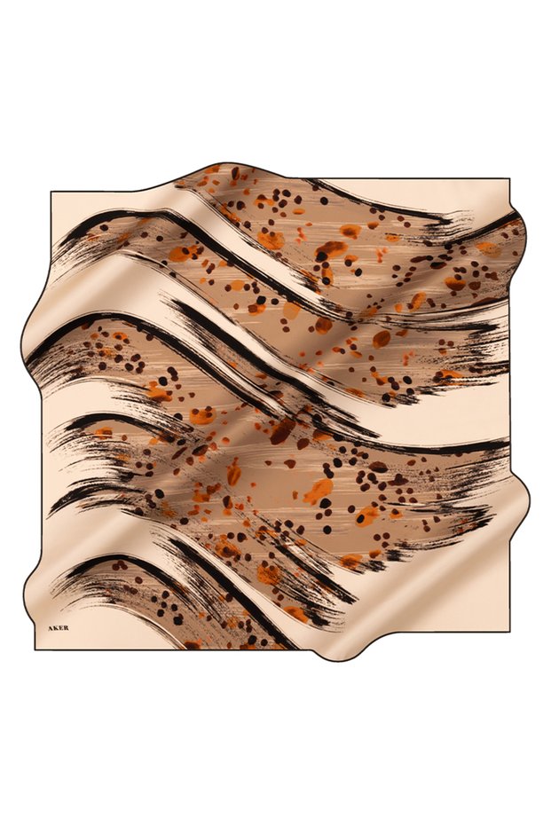 Kemik 90X90 Silk Crepe Satin Scarf