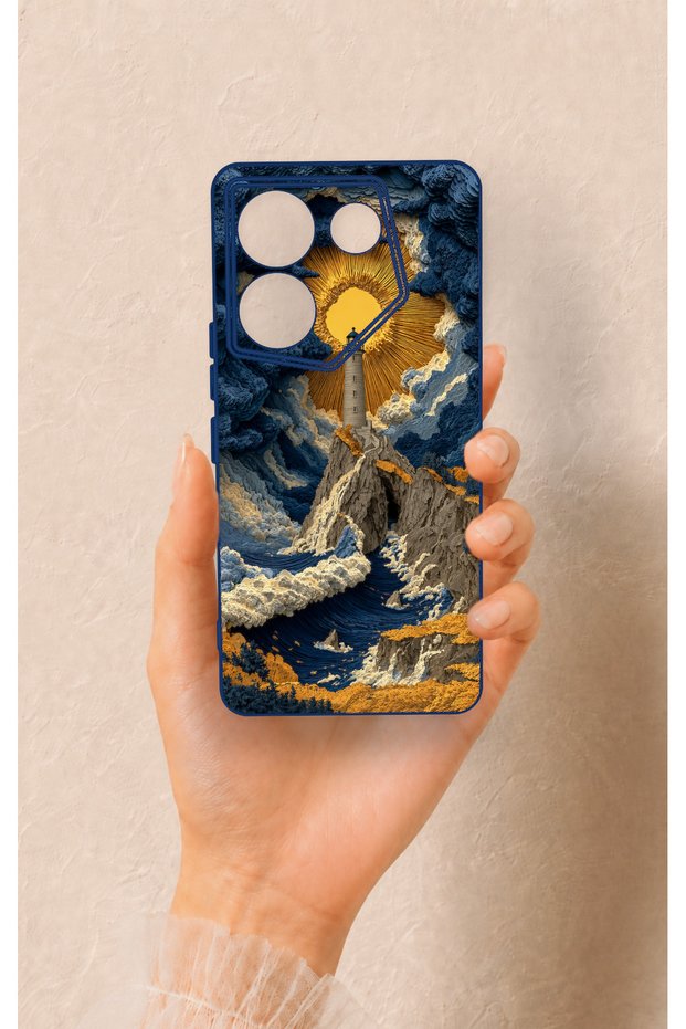 Tecno Caman 20 Pro 5g Compatible Lighthouse Patterned Silicone Case