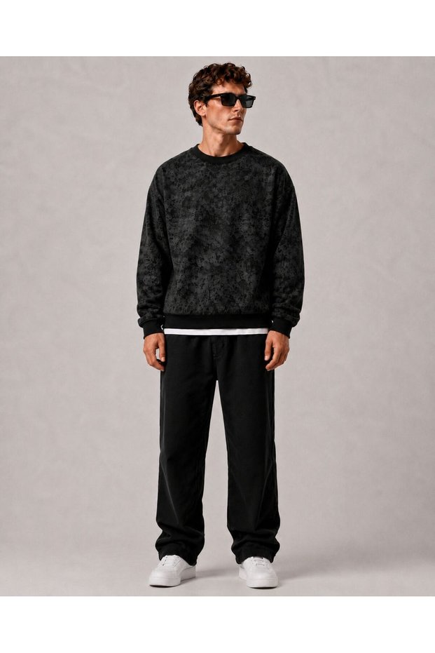 Men's Batik Printed Oversize Sweatshirt