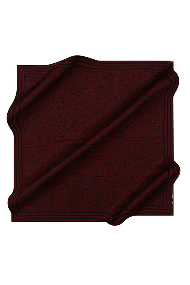 Burgundy 90X90 Silk Crepe Satin Scarf