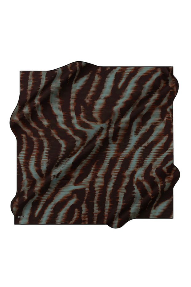 Green 90X90 Silk Crepe Satin Scarf
