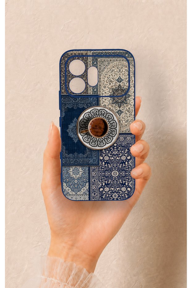 Honor 600 Compatible Turkish Coffee and Kilim Patterned Silicone Case