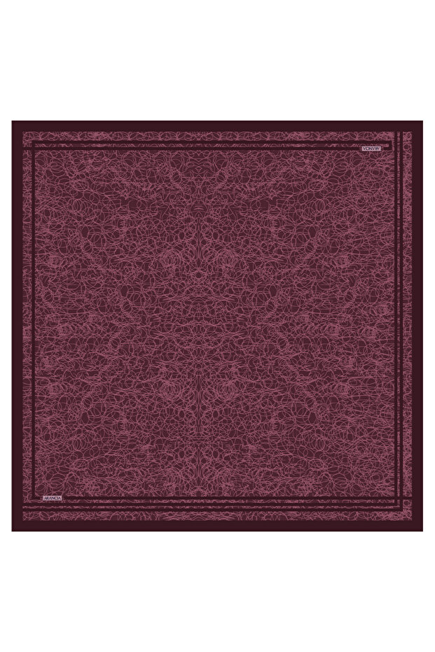 Burgundy 90X90 Silk Twill Scarf