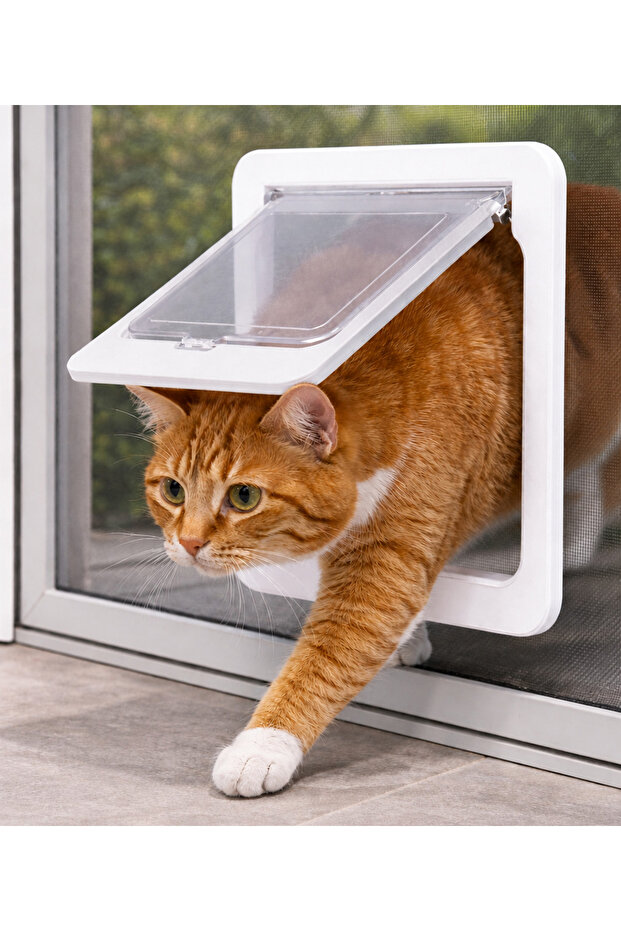 Exıt Cat Door Fly Screen Surface Compatible