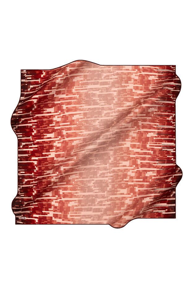 Red 90X90 Silk Twill Scarf