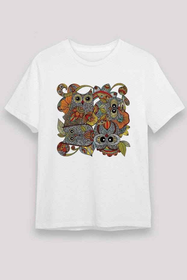Owl White Unisex T-Shirt T-Shirt