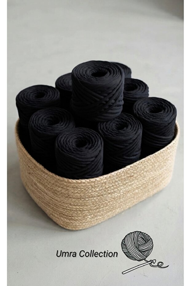 10-Piece Combed Cotton Thread Set Color: Black (300g Each)