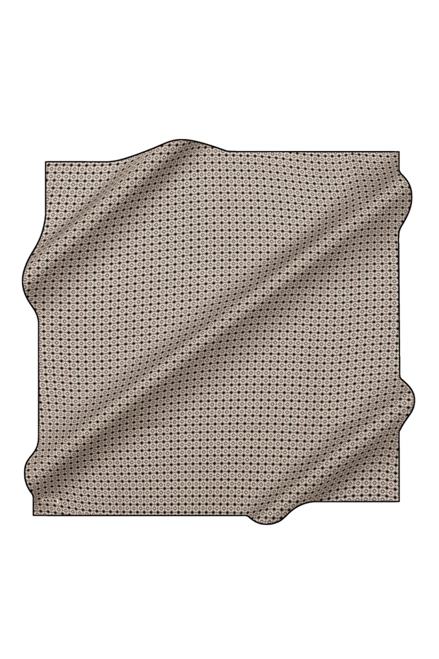 White 90X90 Silk Crepe Satin Scarf