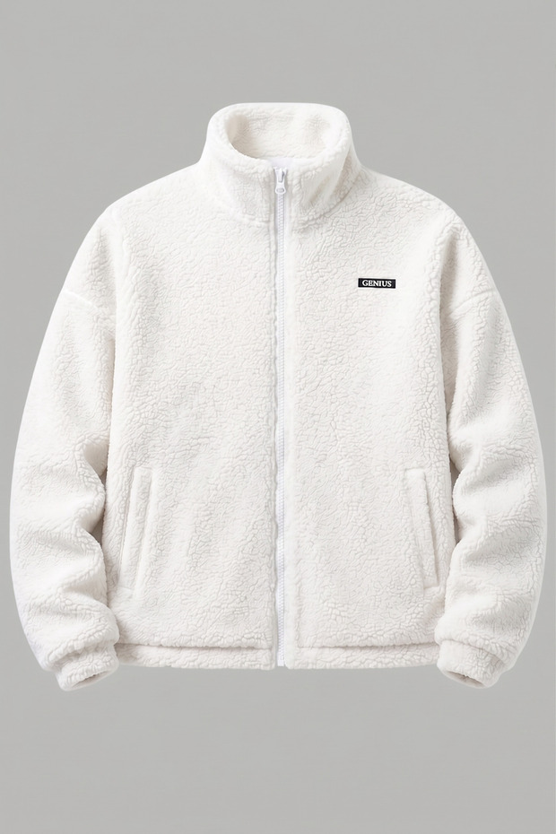 Oversize Plush Men's Fleece Lined Full Zip Sherpa Autumn Winter Women's Fleece Sweatshirt