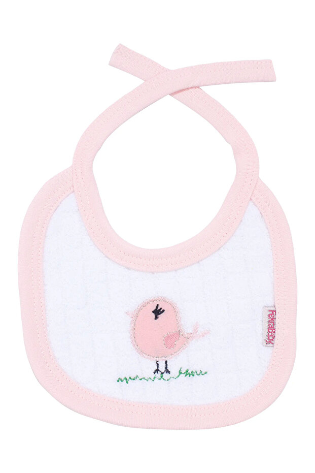 Unisex Pink Chick Motif Towel Tie Apron