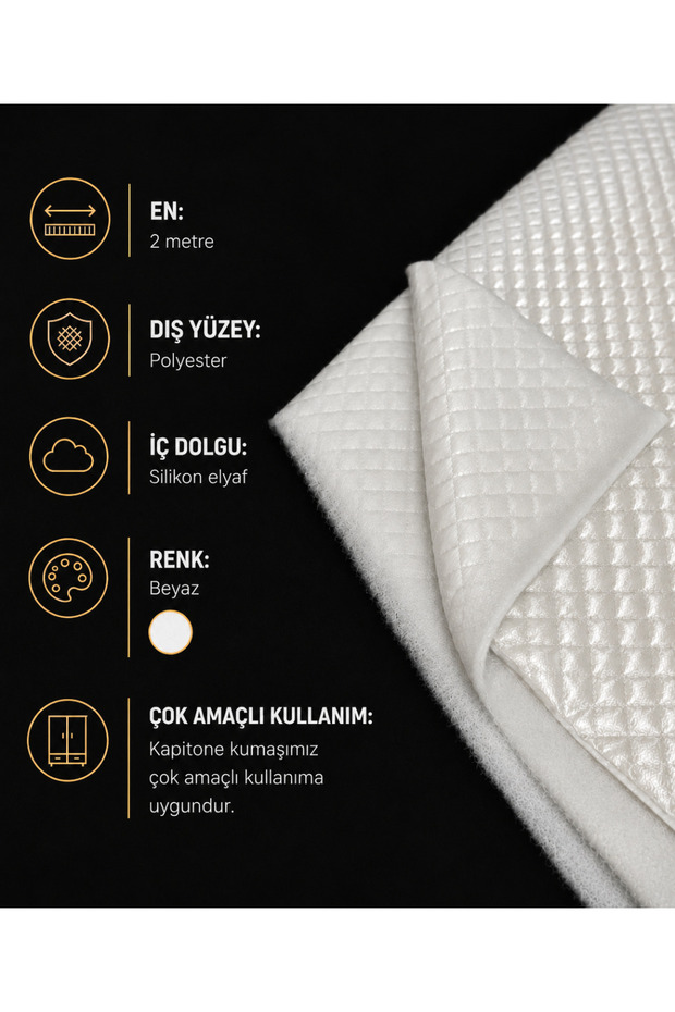 Quilted Bark Stitched Fabric 10 Meters – Cream