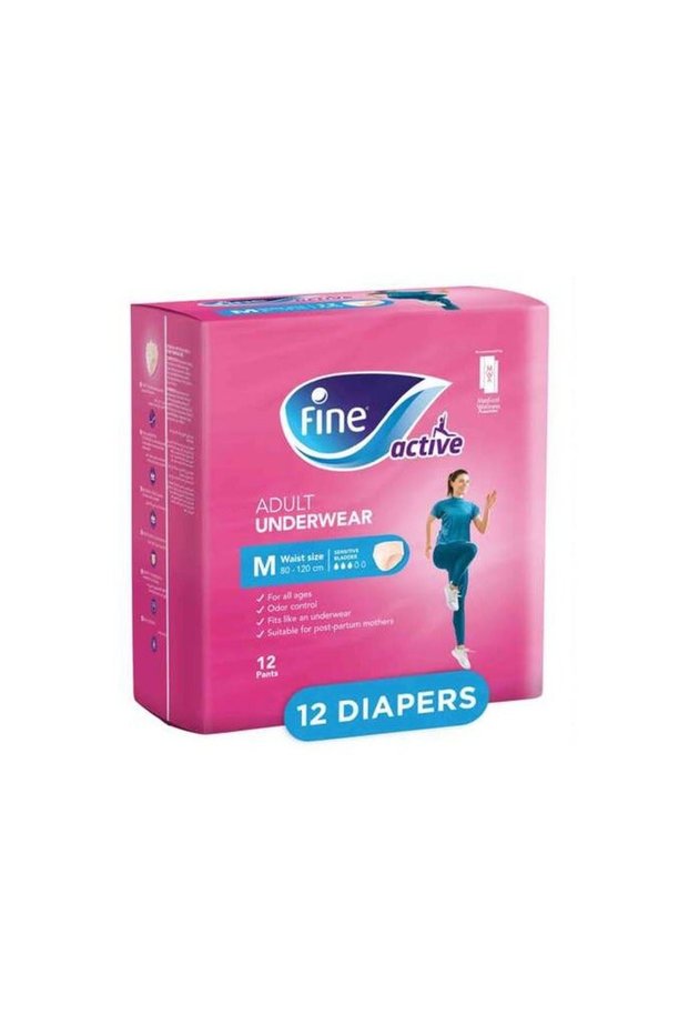 Adult Diaper Active Pull Ups, Size M, 12 Diapers