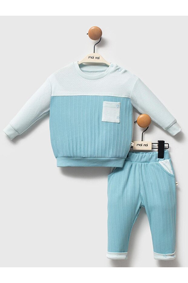 2-Piece Printed 3-12 Month Set - Blue