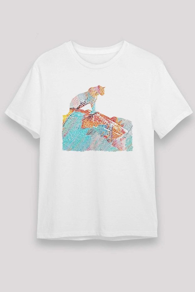 Cheetah White Unisex T-Shirt T-Shirt