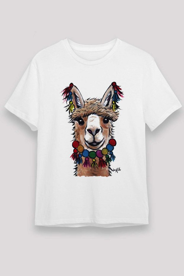 Lama White Unisex T-Shirt T-Shirt