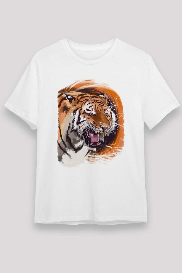 Tiger White Unisex T-Shirt T-Shirt