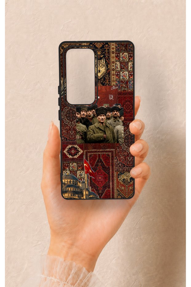 Vivo V30 Compatible Bozkurt and Atatürk Patterned Silicone Case