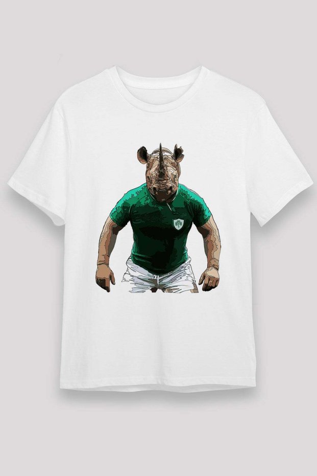 Rhino White Unisex T-Shirt T-Shirt